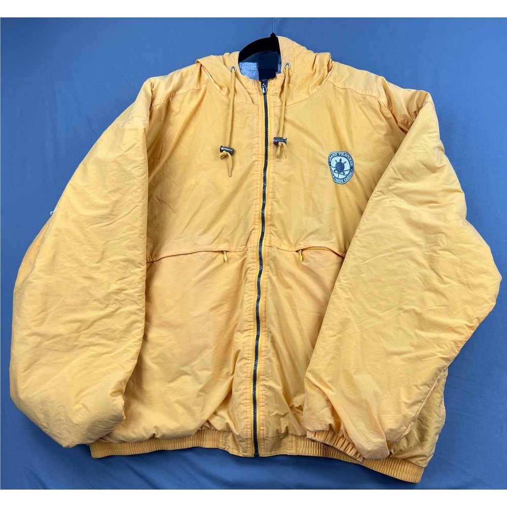 Ouray Sportswear Jacket Mens XL Grand Traverse Turtle Creek Casino Yellow Hooded
